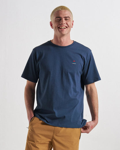 Classic Logo T-Shirt - Rich Navy - Studio Model