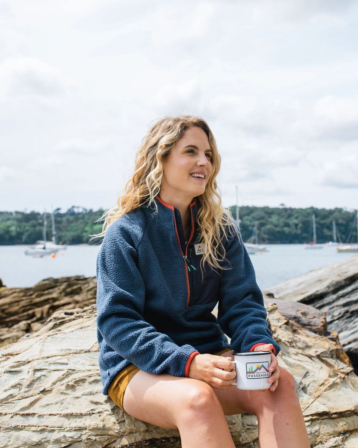 Home Sherpa Fleece - Dark Denim - Lifestyle