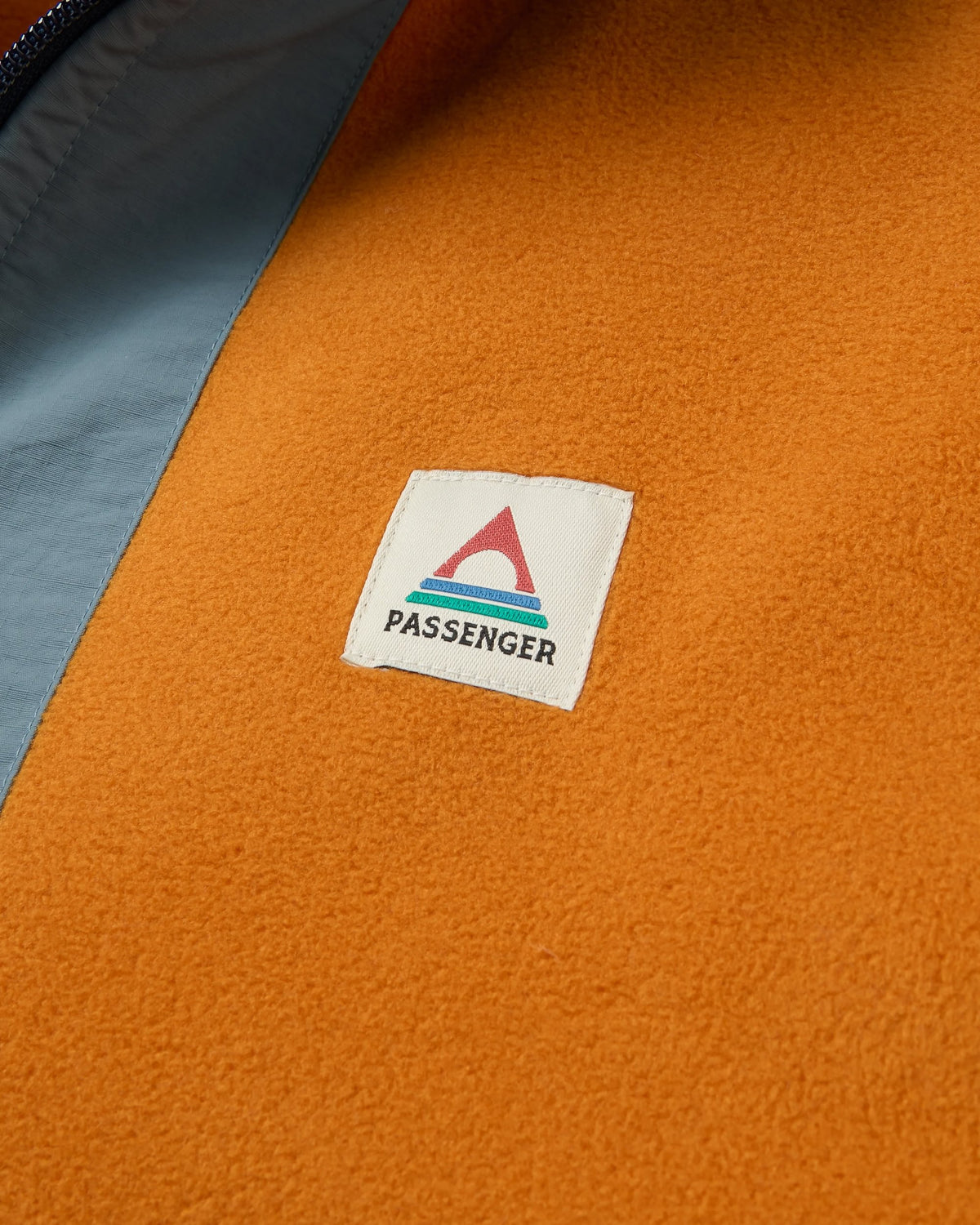 Woodland Hooded Polartec® Fleece - Retro Orange/Tidal Blue - Flatlay