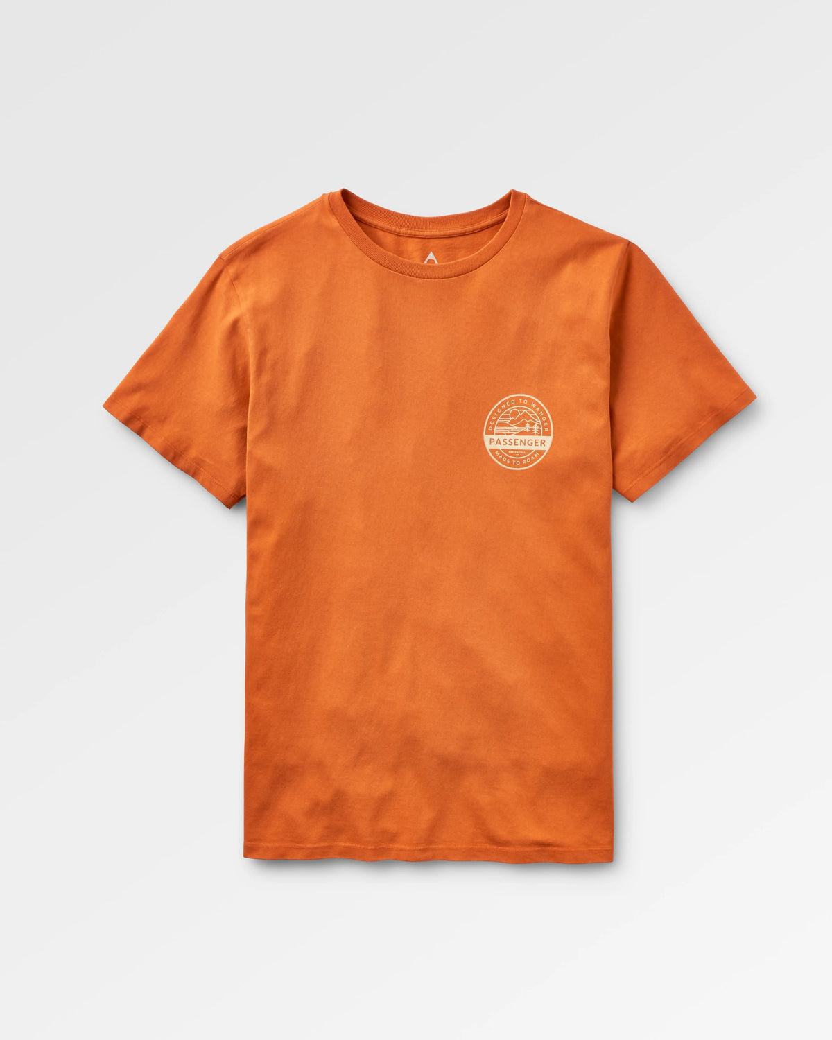 Odyssey Cotton T-Shirt - Burnt Orange - Flatlay