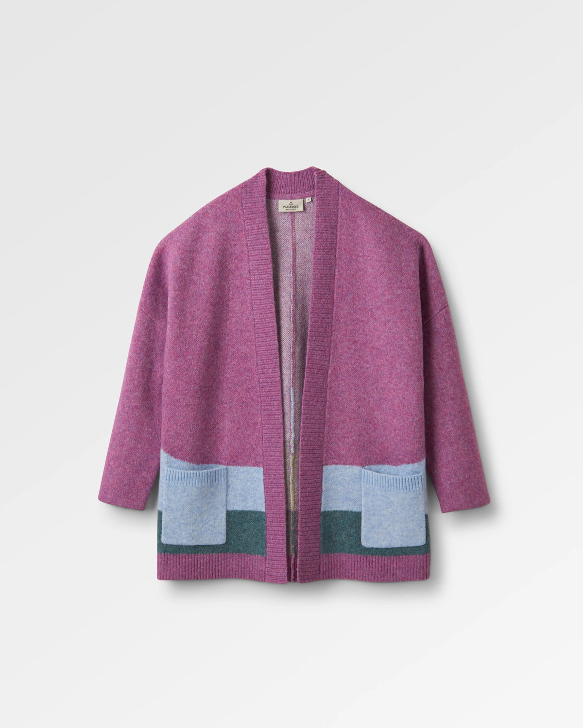 Vista Knitted Cardigan - Rhubarb - Flatlay