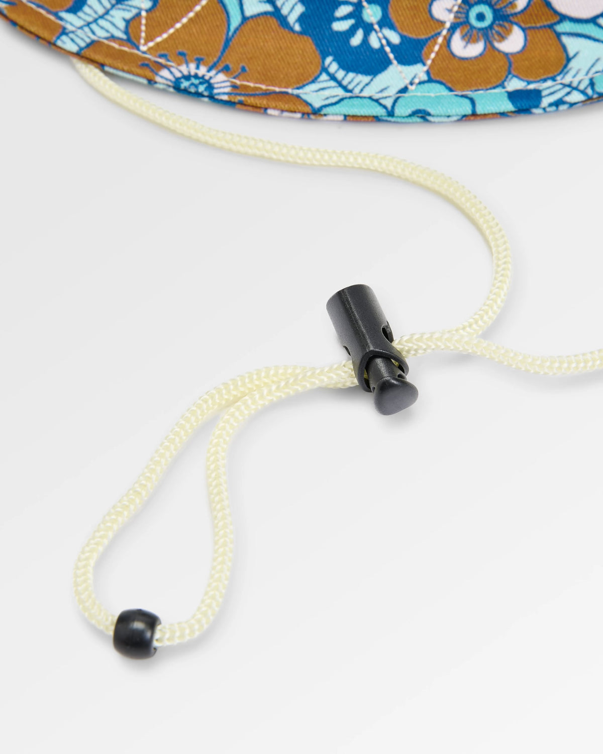 Shaded Bucket Hat - Vintage Floral Aqua - Flatlay