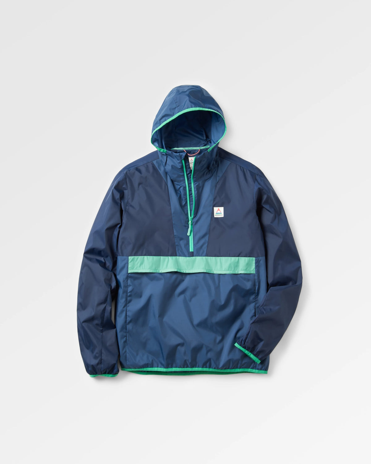 Gusto Windshell Anorak - Rich Navy/Dark Denim - Flatlay