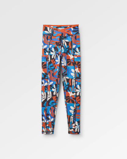 Mantra Active Legging - Mountain Foliage Blue - Flatlay