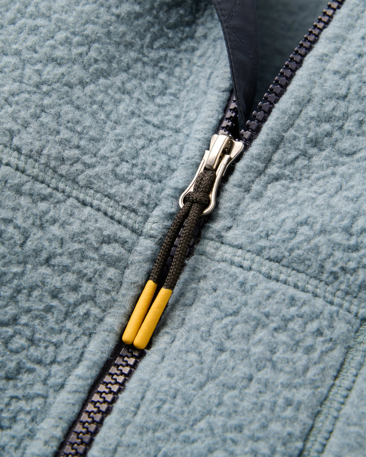 Home Full Zip Hooded Sherpa Fleece - Stormy Blue  - Flatlay