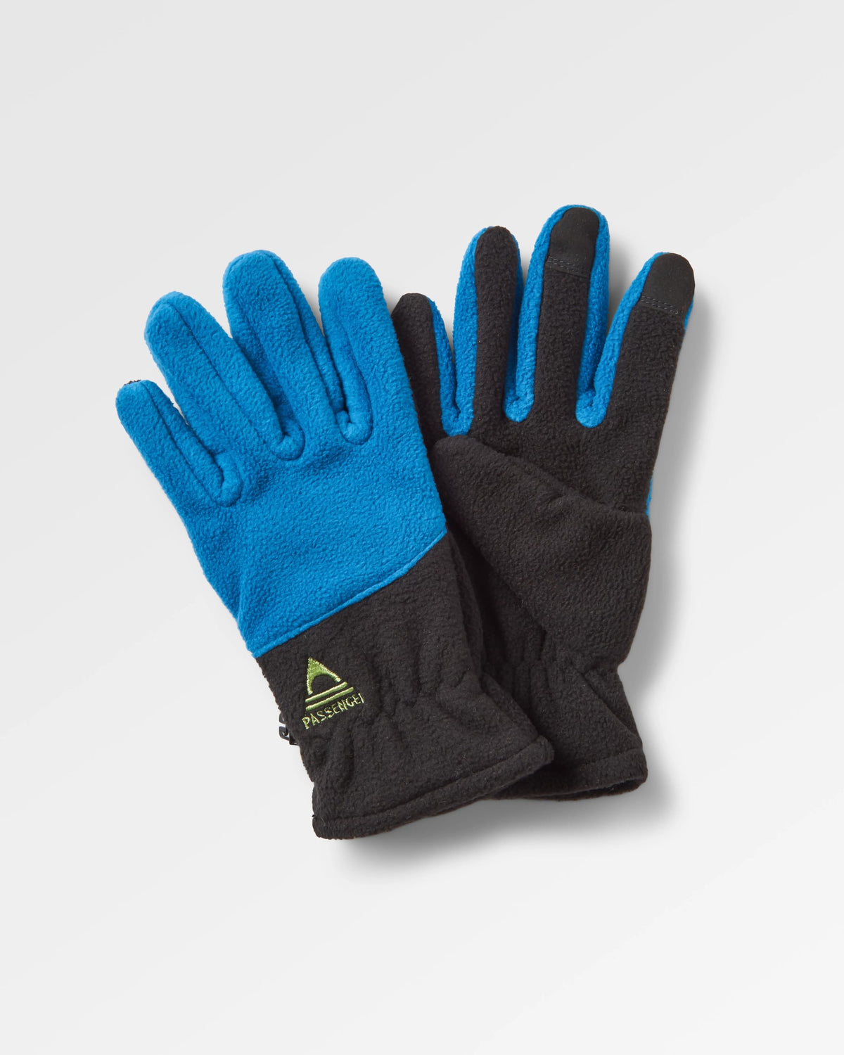 Daytrip Polar Fleece Touch Screen Gloves - Black/Tidal Blue - Flatlay