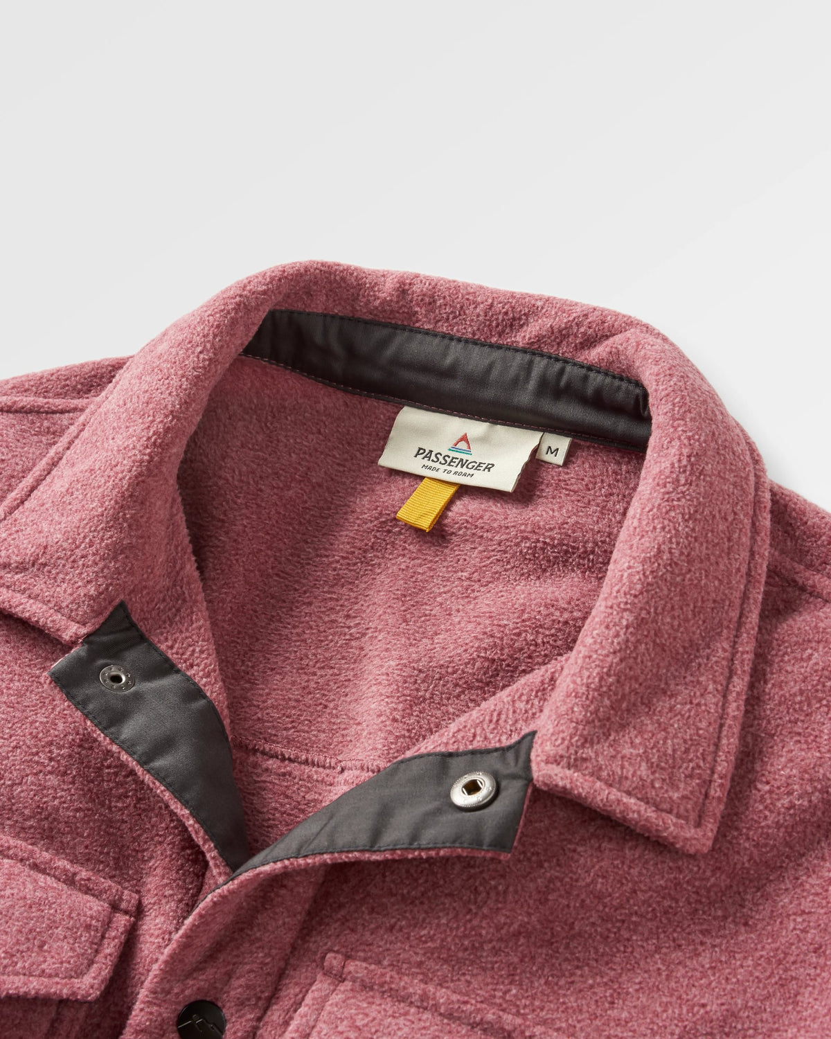 Maple Polar Fleece Shirt - Wine Marl - Flatlay