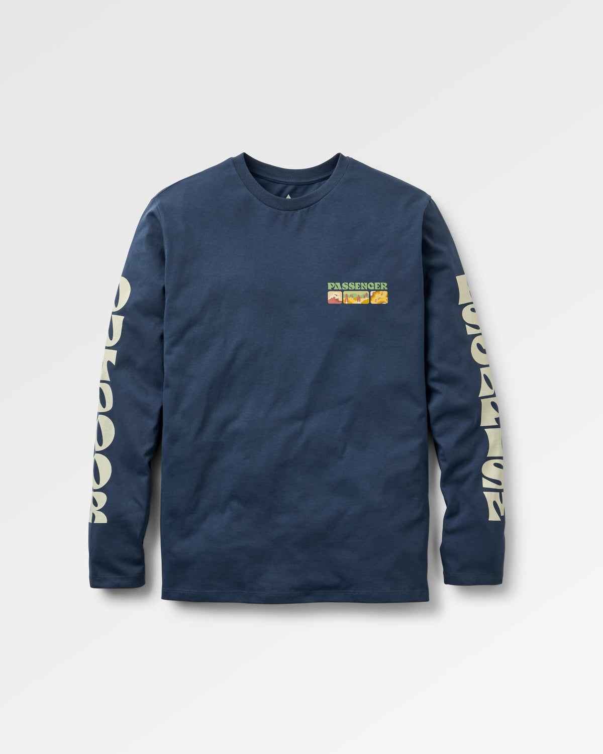 Patches LS T-Shirt - Rich Navy - Flatlay