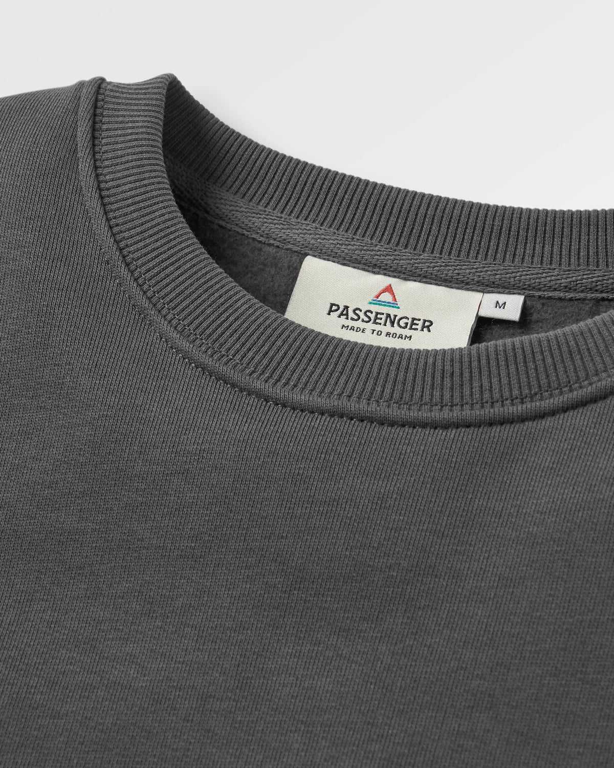 Waves & Trees Cotton Sweatshirt - Charcoal - Flatlay