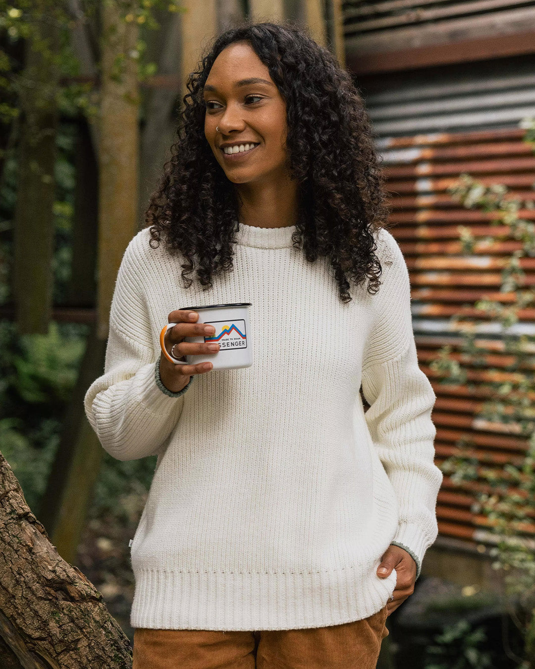 Gondwana Classic Knitted Jumper - Off White - Lifestyle