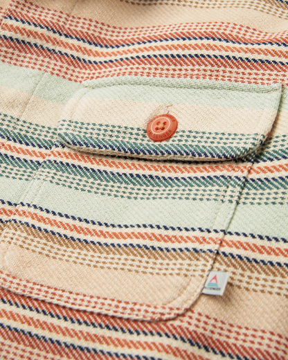 Island Twill Shirt - Birch Beach Stripe - Flatlay