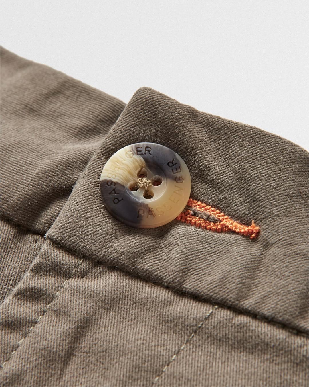 365 Cotton Trouser - Dusty Olive - Flatlay
