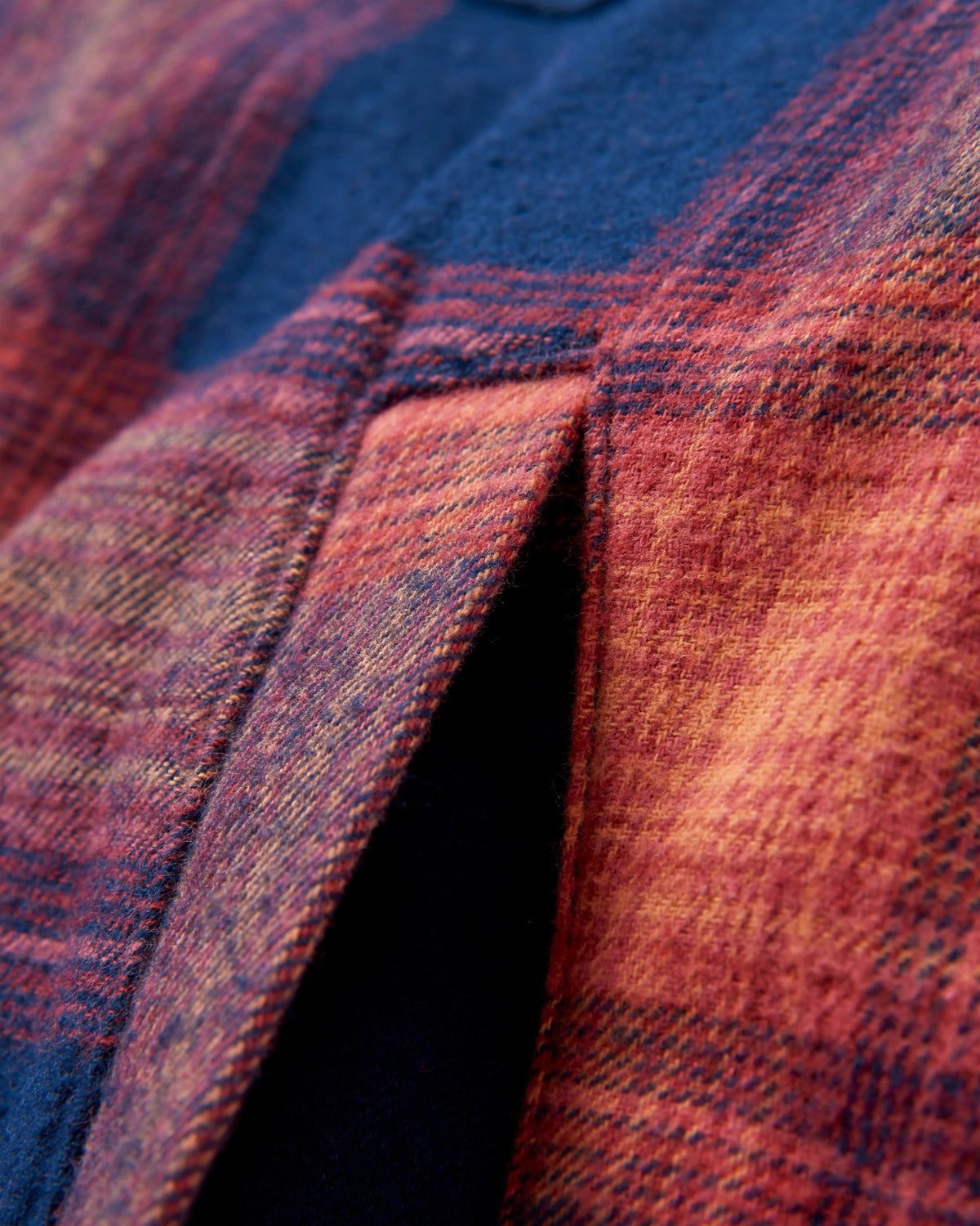 Stella LS Shirt - Rich Navy/ Red Ochre Check - Flatlay