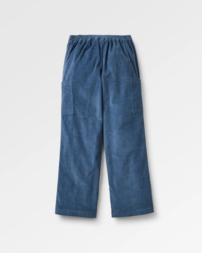 Someday Cotton Corduroy Trouser - Dark Denim - Flatlay