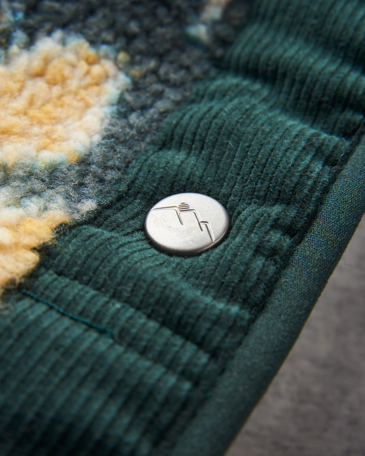 Clover Sherpa Fleece - Frost Dark Fern - Flatlay