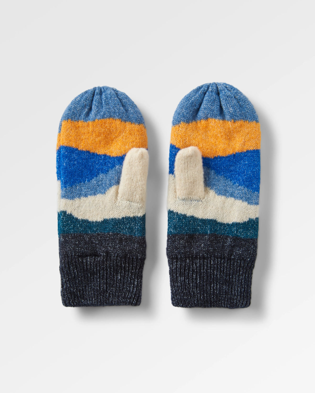 Scenic Fleece Lined Mittens - Scenic Orange - Flatlay