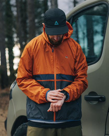 Gusto Windshell Jacket - Sunset Orange/Charcoal - Lifestyle