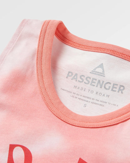 Discovery Cotton Vest - Tie Dye Shell Pink - Flatlay