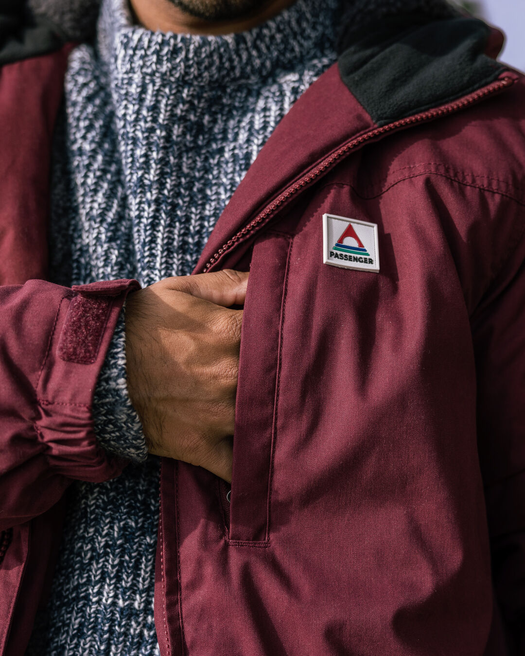 Discover Sherpa Lined Jacket - Wine - Lifestyle