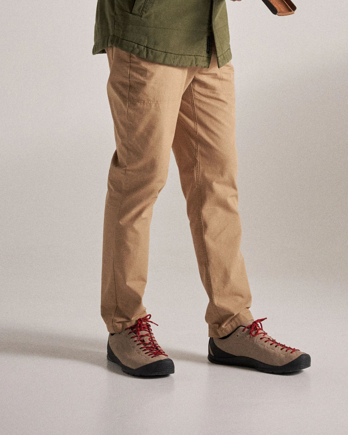 Rif-Raf Cotton Ripstop Trouser - Biscuit - Studio Model