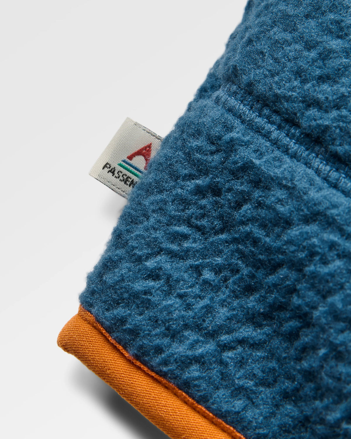 Maine 1/2 Zip Sherpa Fleece - Stormy Blue/Dark Denim - Flatlay