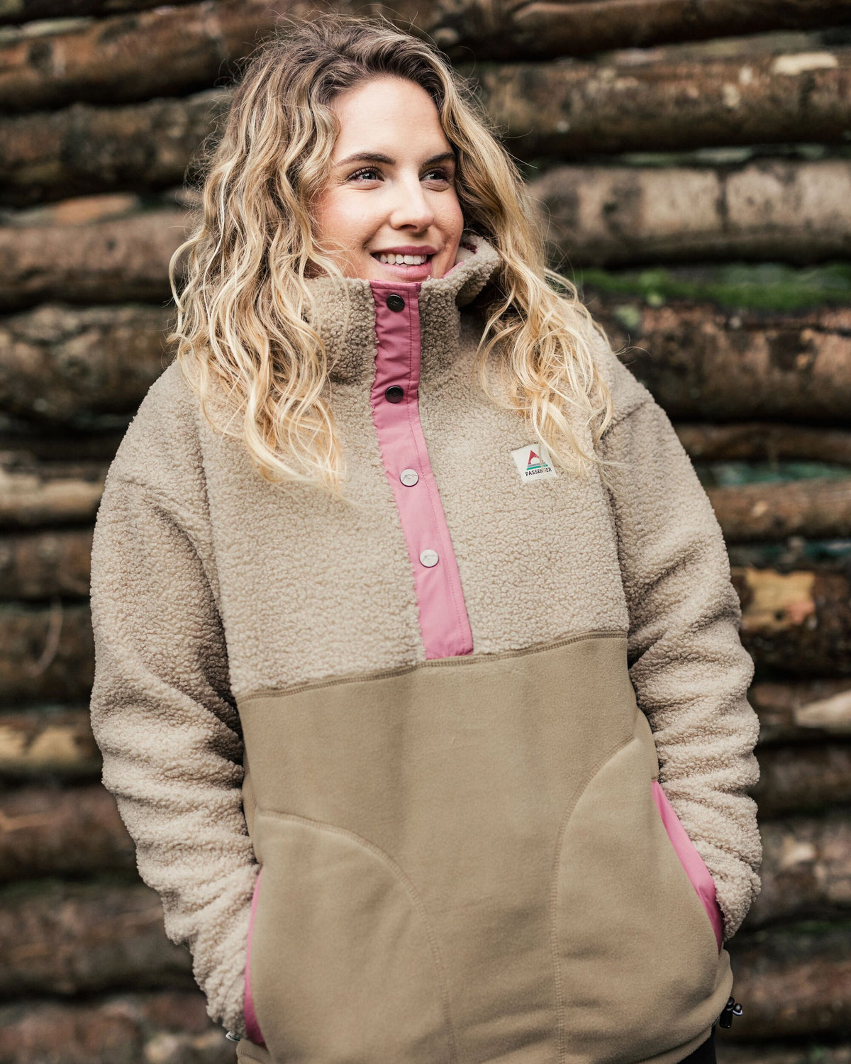 Calla Hooded Polar-Lined Fleece - Feather/Biscuit - Lifestyle