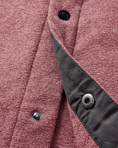 Maple Polar Fleece Shirt - Wine Marl - Flatlay
