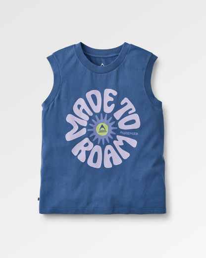 Easy Days Cotton Vest - Purple Indigo - Flatlay