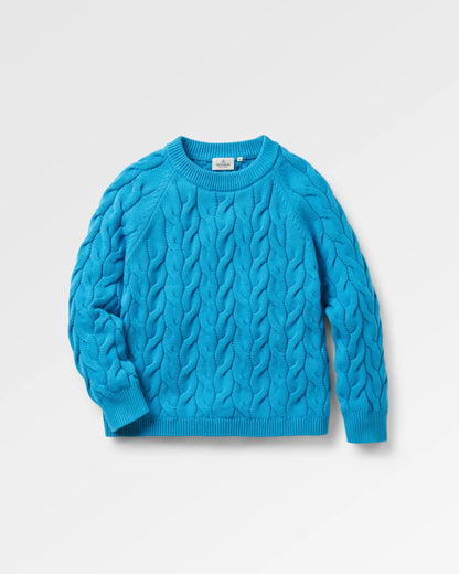 Comfort Knitted Jumper - Atlantic Blue - Flatlay