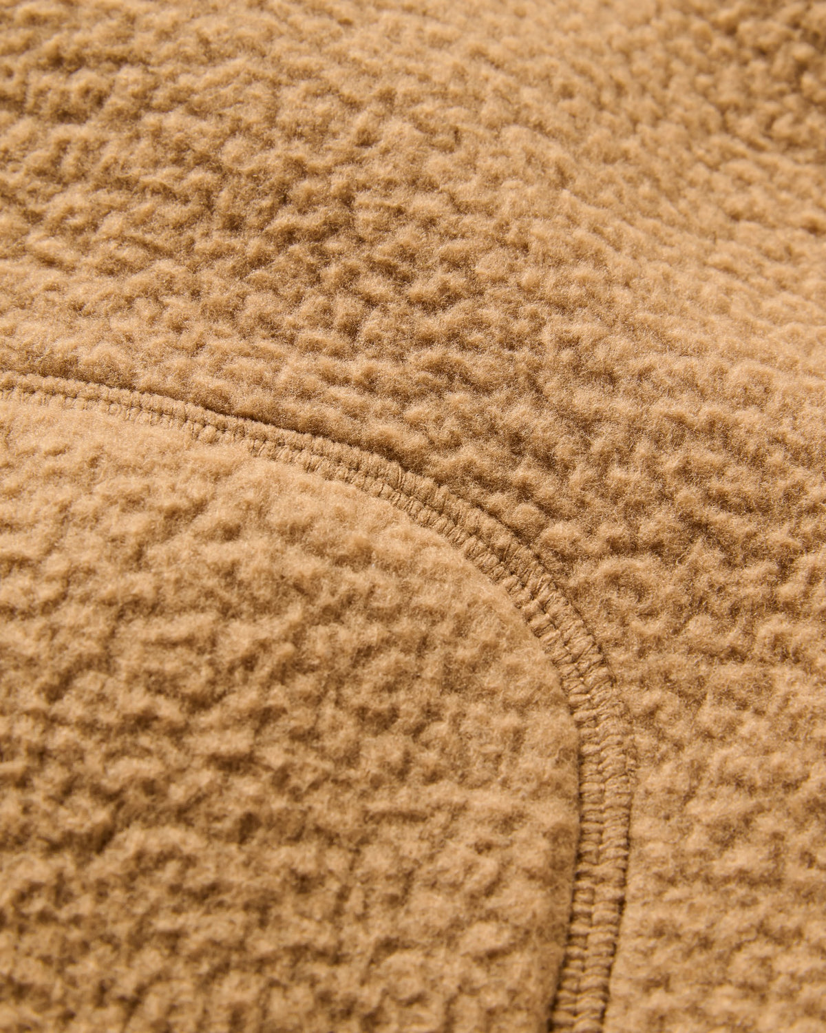 Offgrid Sherpa Crew Fleece - Caramel Brown - Flatlay