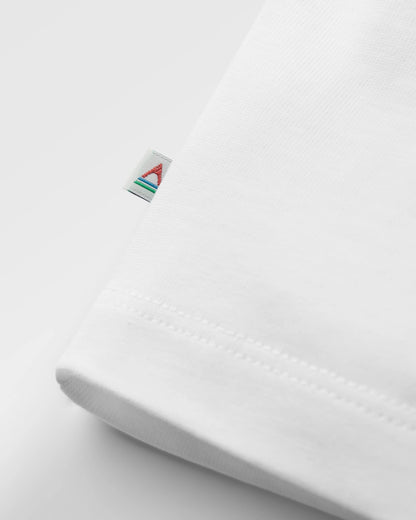 Roamer Patch Relaxed Fit T-Shirt - White - Flatlay