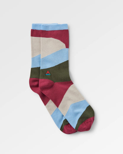 Vista Socks - Rhubarb - Flatlay