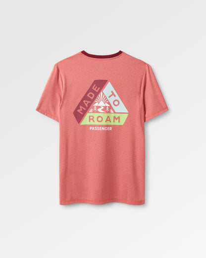 Classic Active T-Shirt - Mineral Red Marl - Flatlay