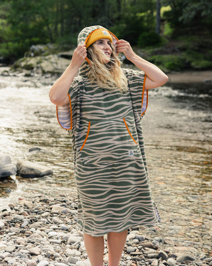 Tulum Towel Poncho - Strata Khaki - Lifestyle - Female
