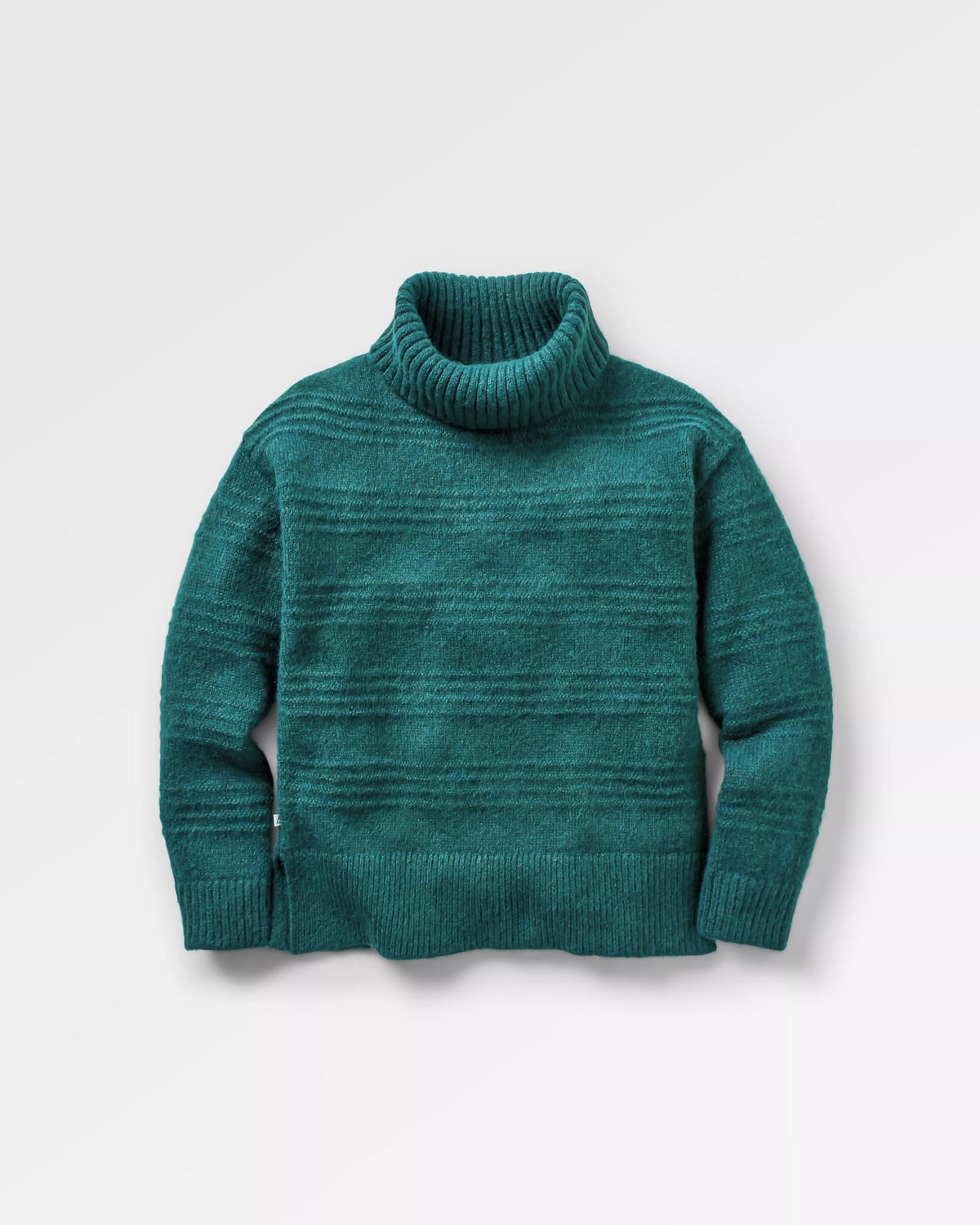 Snug Polo Neck Knitted Jumper - Mediterranean - Flatlay