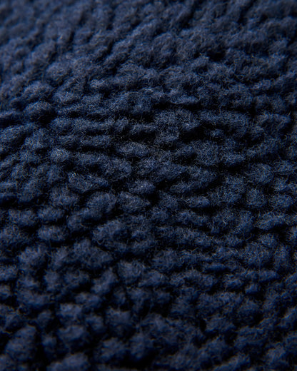 Clover Sherpa Fleece - Deep Navy - Flatlay