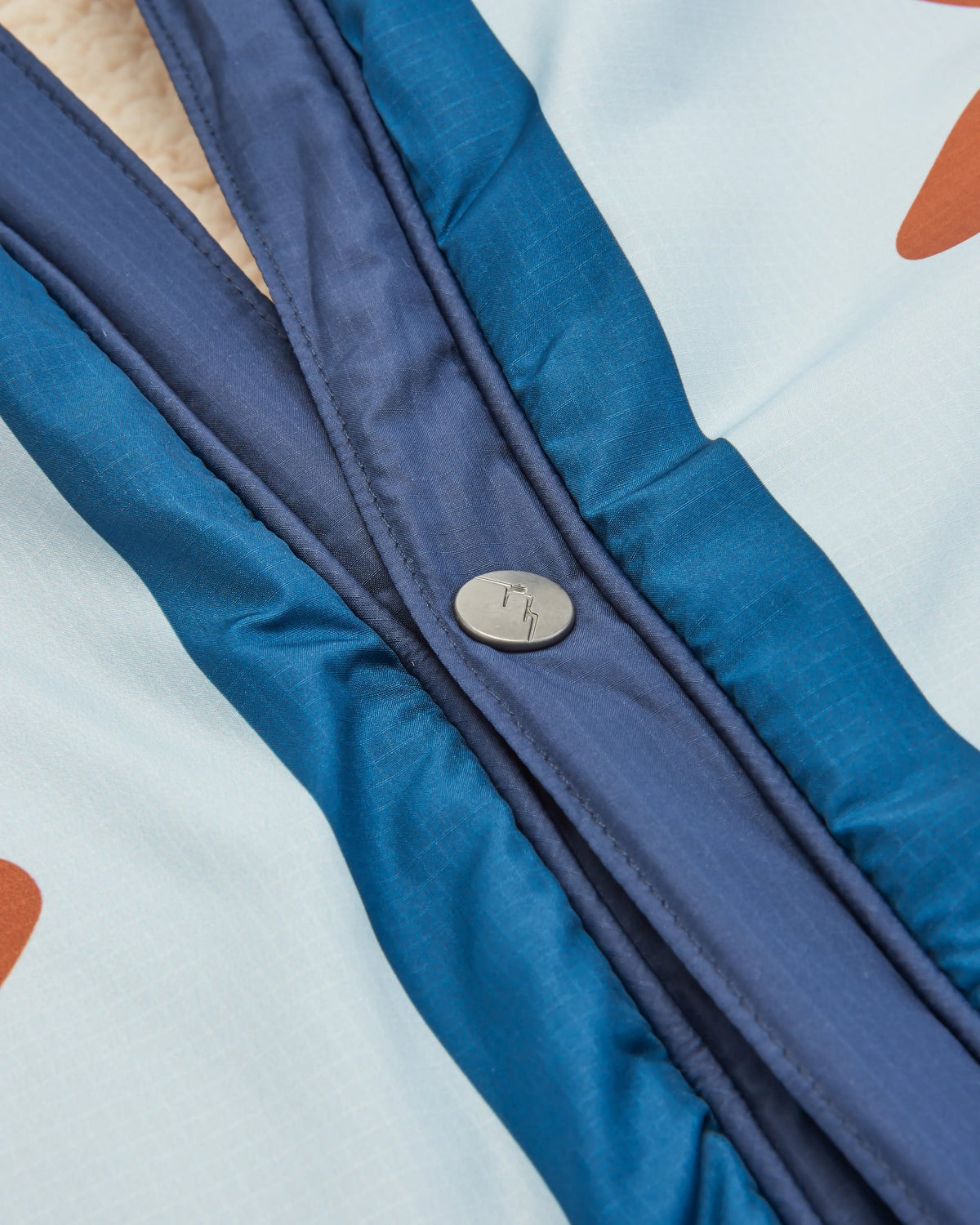 Cabin Sherpa Blanket - Mountain Geo Grey Blue - Flatlay