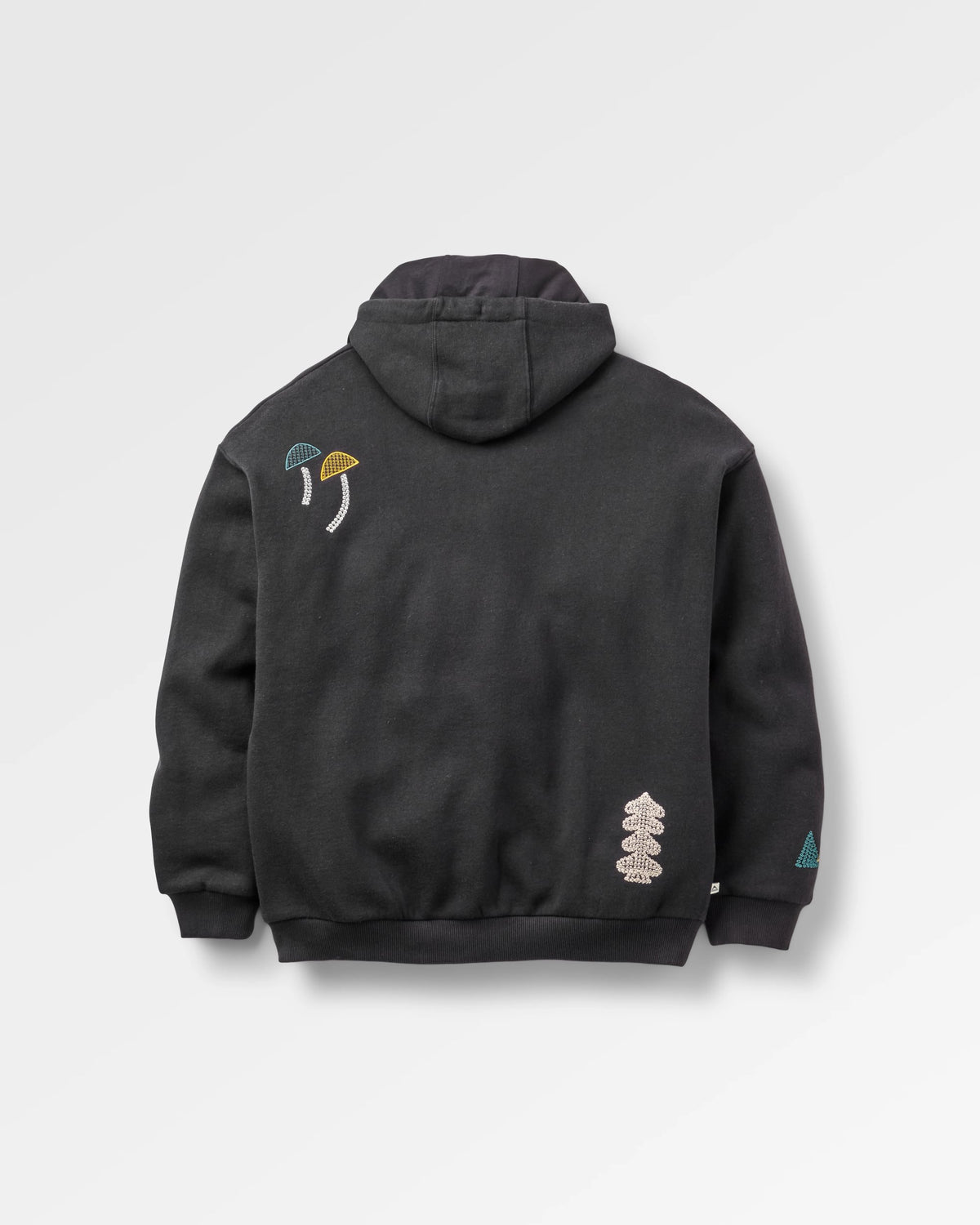 Slower Rhythms Women's Cotton Hoodie - Faded Black - Flatlay