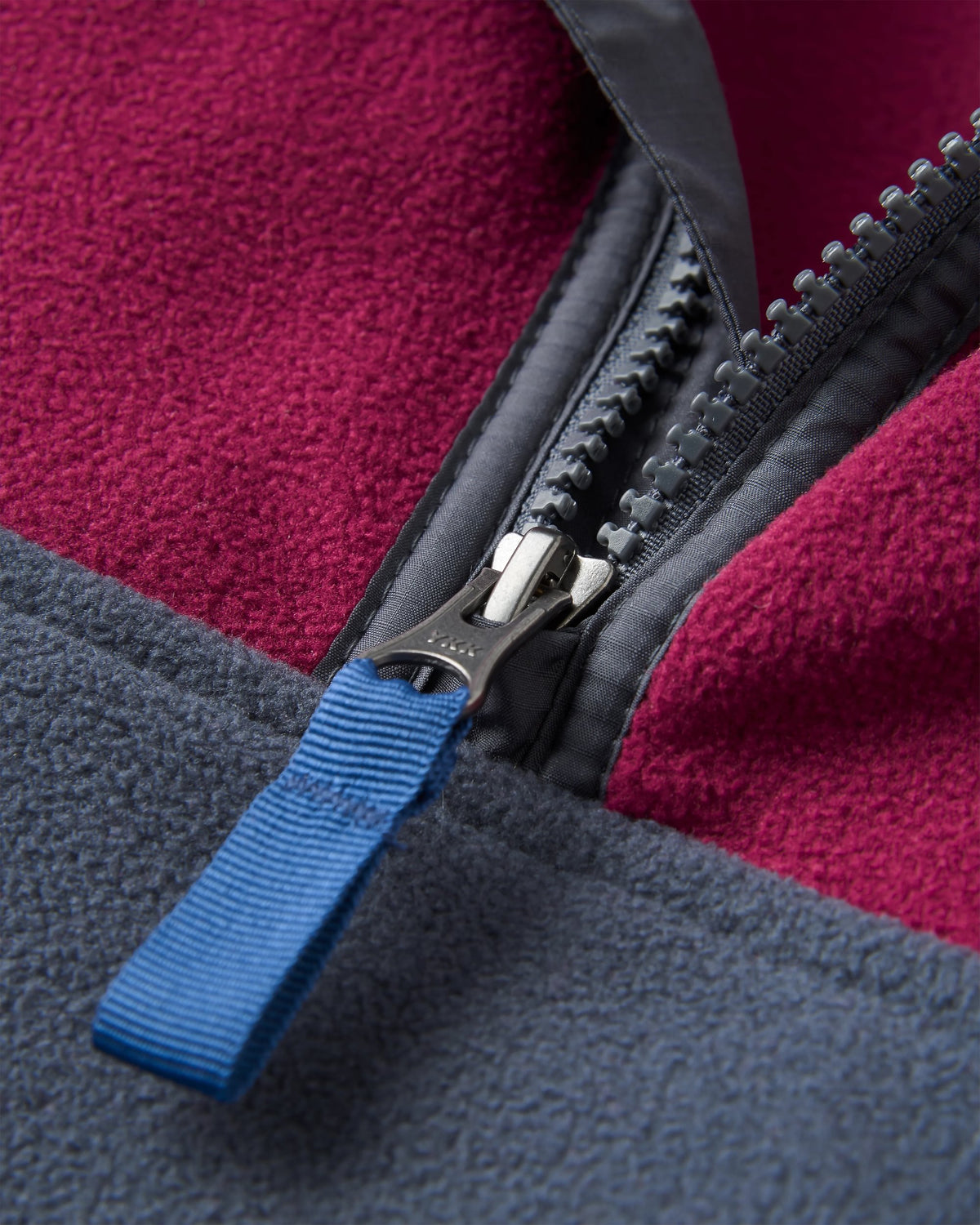 Set Off Polar 1/4 Zip Fleece - Warm Berry/Charcoal  - Flatlay