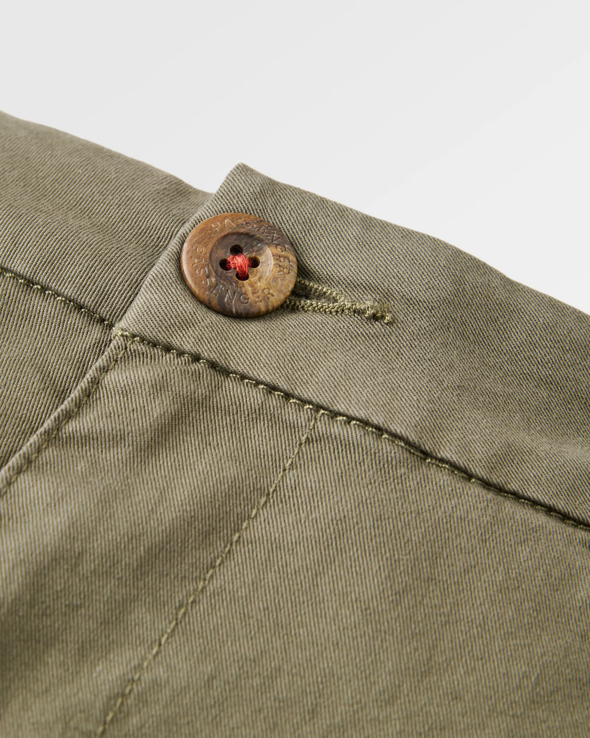 365 Cotton Trouser - Dusty Olive - Flatlay