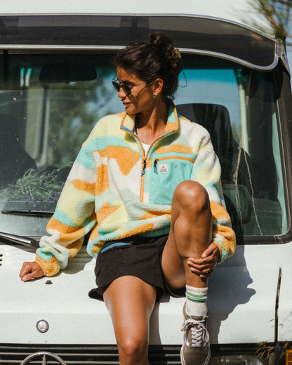 Ravi Sherpa Fleece - Vista Patchwork Yellow - Lifestyle