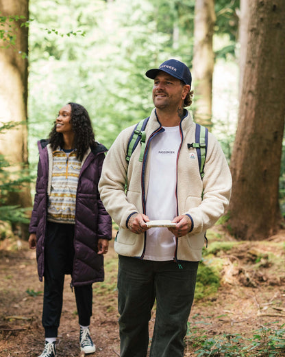 Tripper Full Zip Sherpa Fleece - Oatmeal - Lifestyle