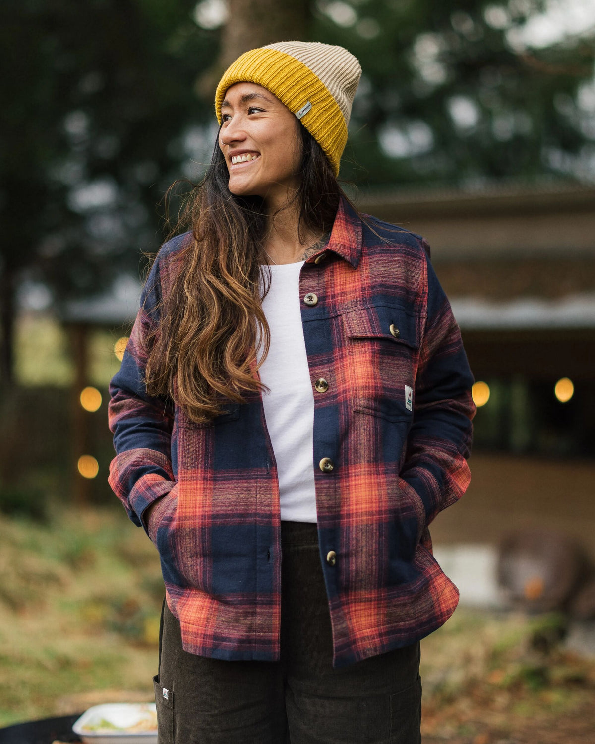 Stella LS Shirt - Rich Navy/ Red Ochre Check - Lifestyle