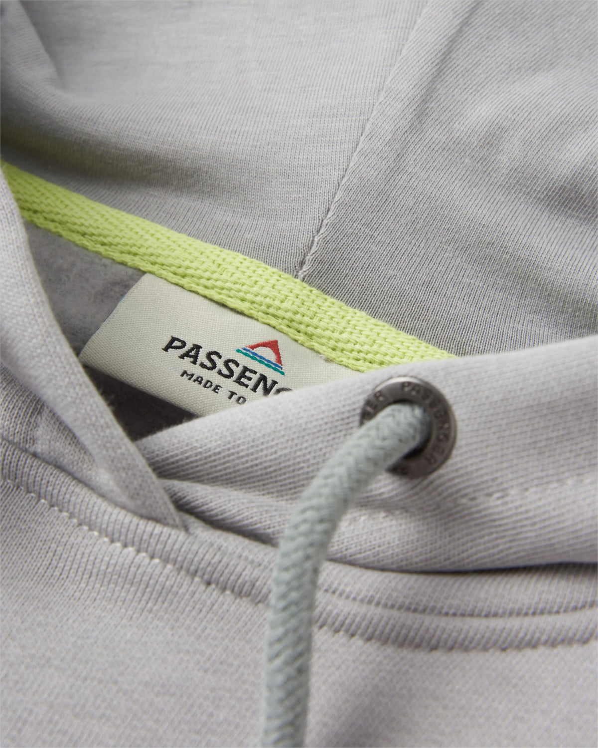 Waves & Trees Cotton Hoodie - Steel Grey - Flatlay