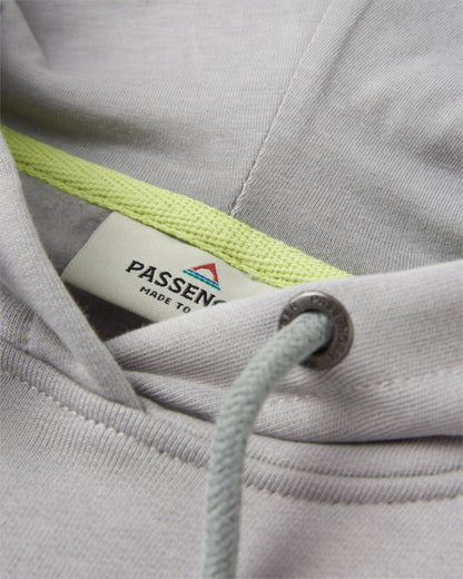 Waves & Trees Cotton Hoodie - Steel Grey - Flatlay