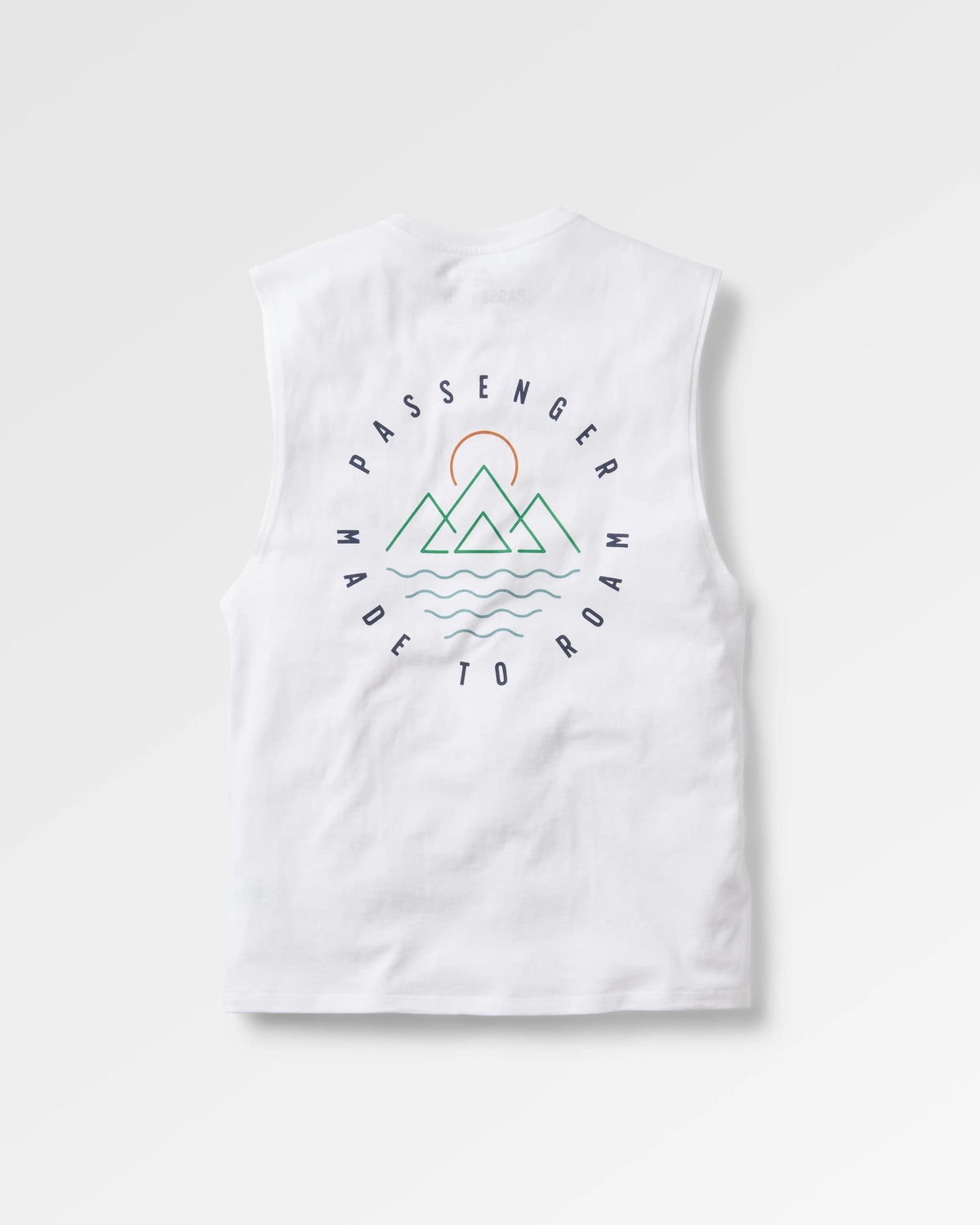 Escapism Vest - White - Flatlay