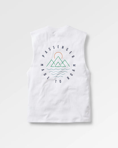 Escapism Vest - White - Flatlay