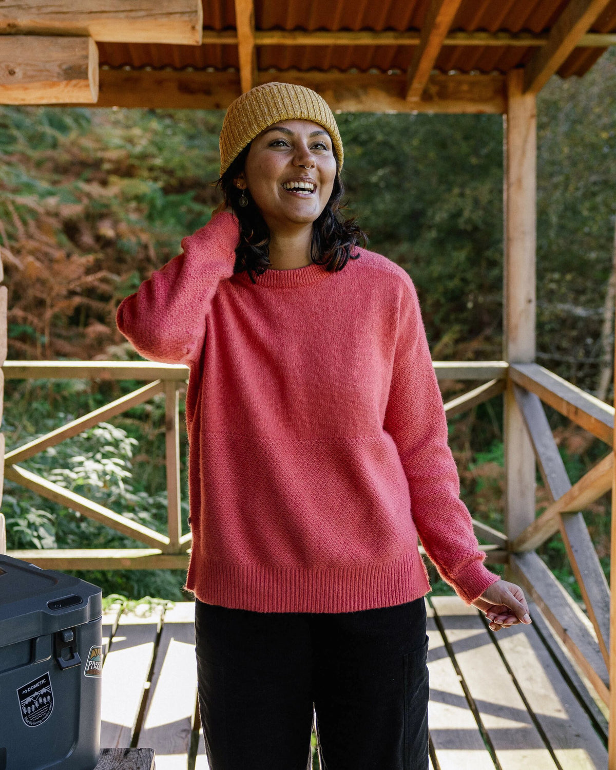 Cove Knitted Jumper - Mineral Red - Lifestyle