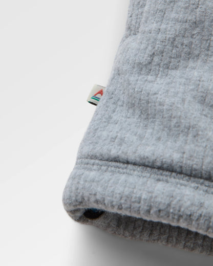 Forestscape Grid Fleece Hoodie - Grey Marl - Flatlay