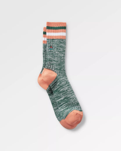 Mid-weight Rib Socks - Deep Ocean - Flatlay